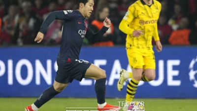 UCL 4강 '이강인 14분' PSG, 6차례 골대 불운에 '눈물'  결승 진출 실패 ㅜㅜ